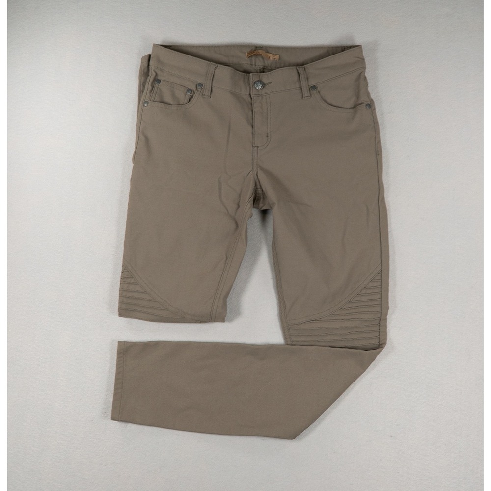 Prana Brenna Moto Pants Womens 8 Brown Olive Green Stretch Hiking